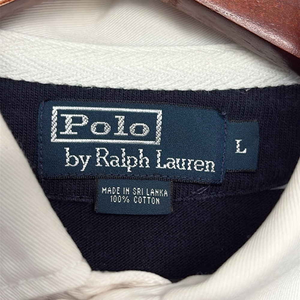 Polo by Ralph Lauren Navy and White Striped Shirt - Picture 4 of 4